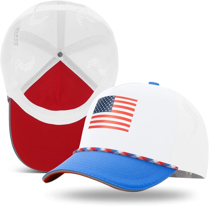 BROMZ Kids Youth American Flag Trucker Hat, Waterproof Quick Dry Snapback Hats, USA Baseball Cap for Boys Girls 5-15 Years - Image 5